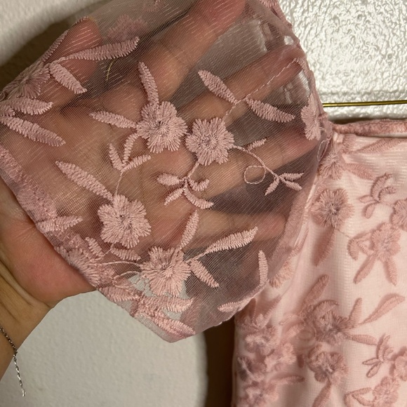 🌸Haute Hippie Pink Floral Embroidered Little girl Dress Size 10 - Picture 4 of 10